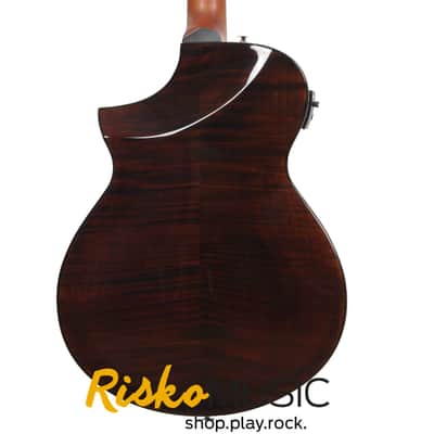 Ibanez AEWC300-NNB Solid Spruce/Flamed Maple Cutaway with Electronics Natural Brown Burst image 4