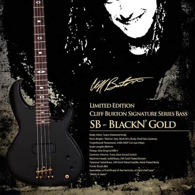 Aria Pro II Cliff Burton Signature Limited Black *Worldwide Fast FREE S/H image 10