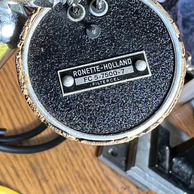 Rare Vintage 1950's Ronette-Holland G210-5 Crystal Microphone, works w/stand image 7
