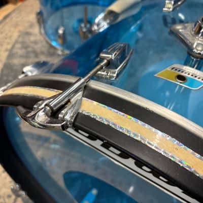 Ludwig Vistalite Big Beat 4pc Kit 12/13/16/22" 1970s - Blue image 9