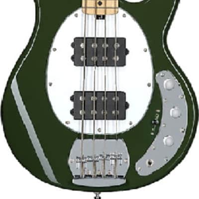 Sterling StingRay RAY4HH 4-String Bass Guitar, Maple Fingerboard, Olive image 2
