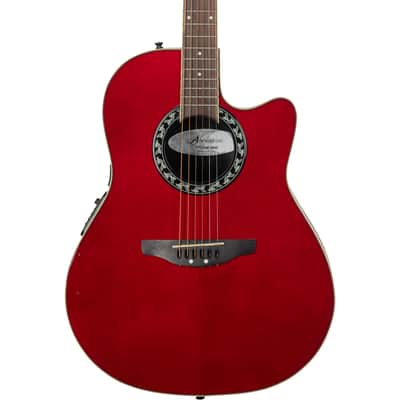 Ovation Applause AE128 Acoustic Electric Guitar - Ruby Red image 8