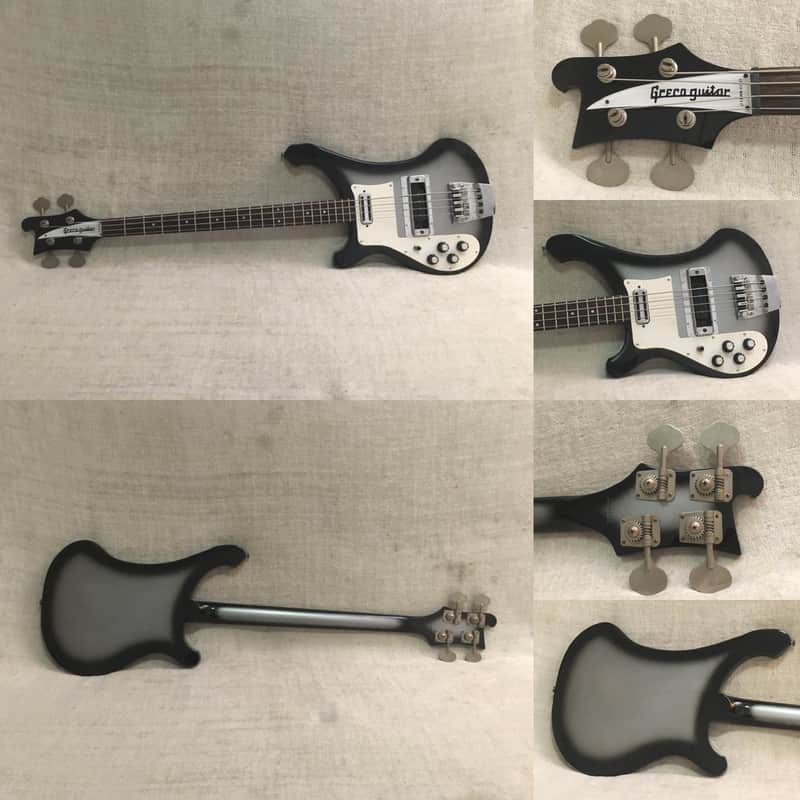 1977 Greco PMB-800 Left Hand Bass Lefty Silverburst Refin MIJ