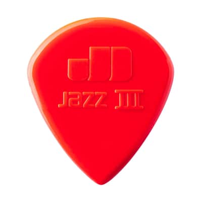 Jim Dunlop Nylon Jazz III 1.38 mm Picks (Red, Pack of 6) image 1
