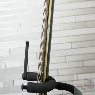 Hondo Alien 80s 4-String Headless Bass - Gun Blue Metallic image 9