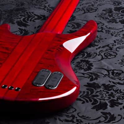 Wolf 5 String Jazz Bass Transparent Red Bass 2016 w/ Gigbag image 9