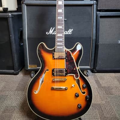 D'Angelico Excel EX-DC Semi-Hollow with Stop-Bar Tailpiece - Sunburst image 1