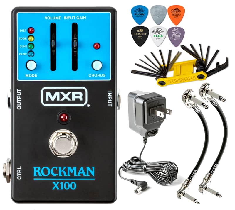 MXR MX100 Rockman X100 Analog Tone Processor Effects Pedal Scholz Amp Reproduction Bundle image 1