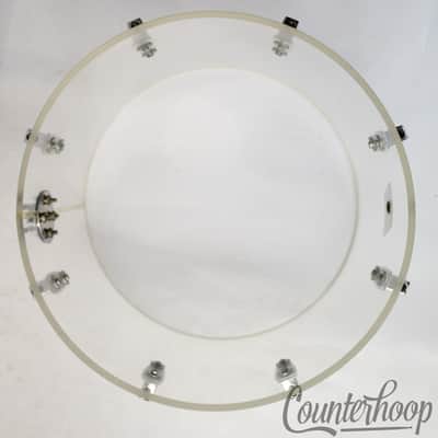 Ludwig 14x10"Vistalite Clear Concert Tom Drum Vintage 70s USA Blue/Olive Clip Mt image 8