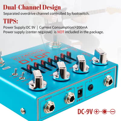 JOYO Bass Preamp & DI Guitar Pedal, 6-Band Graphic EQ with Blend/Voice/Drive Control, Treble & Gain Boost, XLR DI Out & Cab Sim, Bypass (MONOMYTH R-26) image 5