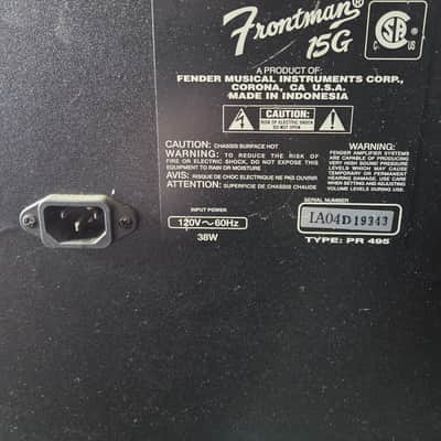Fender Frontman 15G guitar amp 2010?, 2015? - Black image 4