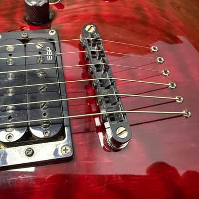 LTD ESP MH-100 QMNT Electric Guitar -2008 -Hardtail- See Thru Black Cherry - 7lbs even image 22