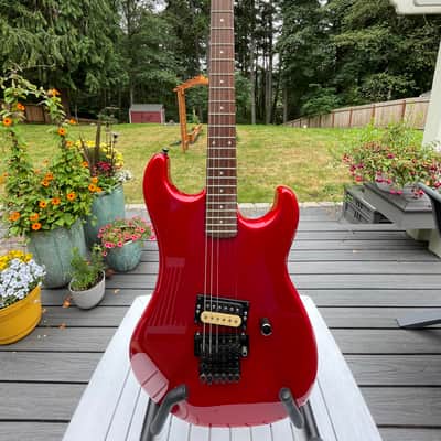 Kramer Baretta 85 Candy Red Banana Headstock image 3