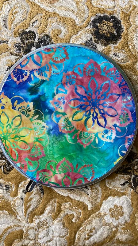 10" Drum Bunny single layer cloth dampener - funk cover - textile mute - tone modulation image 1