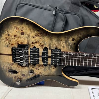 Ibanez Premium Line S Series saber S1070PBZ S1070 pbz 1070 Guitar with Gig Bag 2023 - Charcoal Black Burst image 2