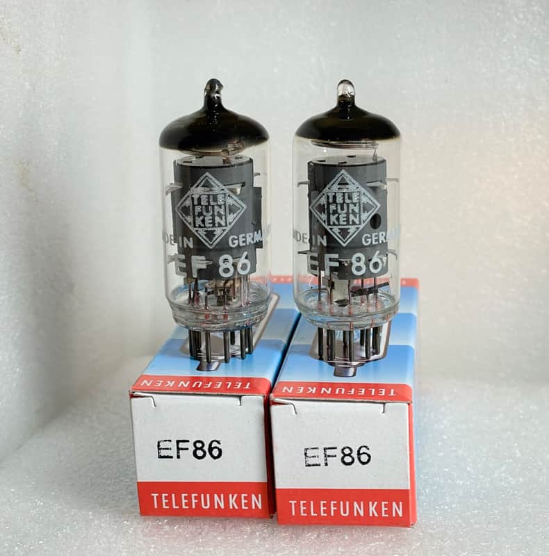 2 x NOS tubes Telefunken RFT EF86 6267 matched pair image 1