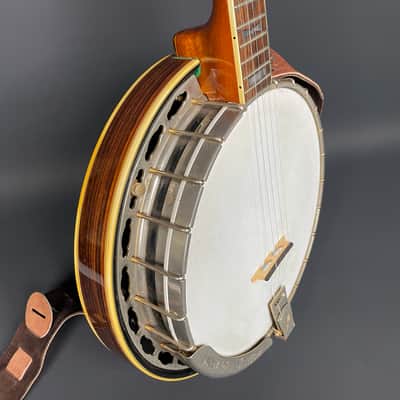 Ventura 5-String Resonator Banjo MIJ Japan c. 1970s w/ Hard Case image 10
