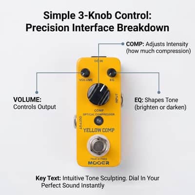 Mooer Yellow Compressor Comp guitar pedal bass compressor, True Bypass guitar compression (Price includes the import duty for US buyer) image 12