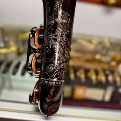 Cannonball Raven A5 Black Big Bell Stone Series Alto Saxophone CUSTOM ENGRAVED! image 12
