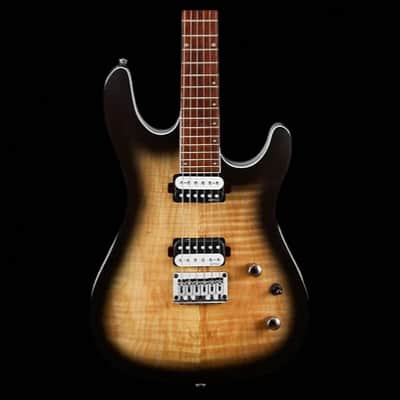 Cort KX Series KX300OPRB, Mahogany Body w/ Spalted Maple Top, EMG, Open Pore Raw Burst Finish image 4