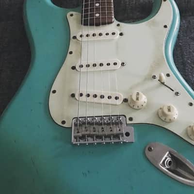 Rocketfire S-style Guitar Surf green image 3