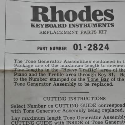 Rhodes Keyboard Instruments Replacement Parts Kit 01-2824 #B Tines image 9