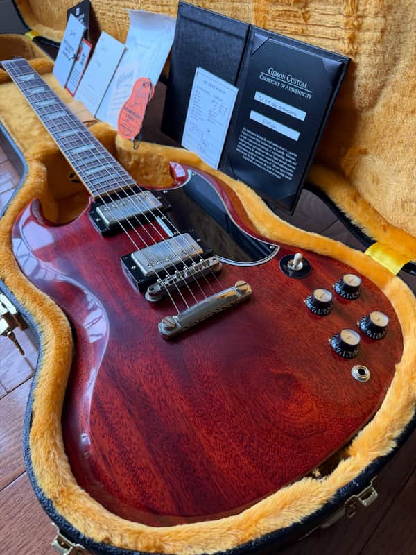 2026 Gibson Custom Shop ‘61 Les Paul SG Standard Stop Tail VOS - Cherry Red image 1