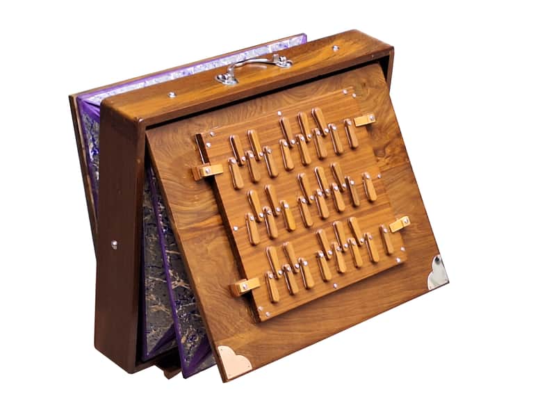 SHRUTI BOX~TEAK WOOD~3 OCTAVES~BIG SIZE (17" X 14" X 3")~36 NOTES~TUNE TO 440 Hz~BHAJAN~SHRUTI~YOGA~VOCAL~CHANTING~WITH GIG BAG image 1
