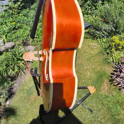 Framus Upright doubleBass 60/70s - Translucent Gretsch Orange image 3
