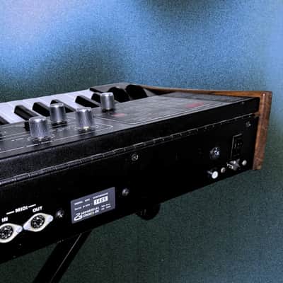 Sequential Prophet 600 GLIGLI Mod 61-Key 6-Voice Polyphonic Synthesizer 1982 - 1985 - Black with Wood Sides image 4