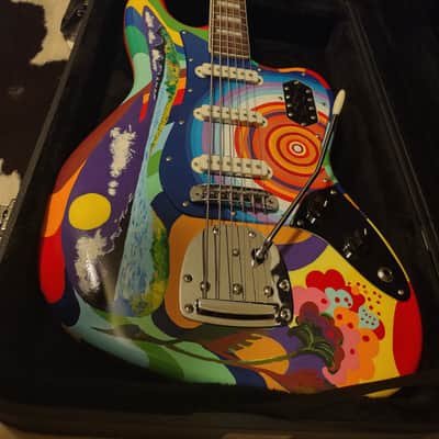 FENDER Squier Classic Vibe 1960's RI BASS VI PSYCHEDELIC CREAM/Jack Bruce ~THE FOOL~CUSTOM PSYCHEDELIC PAINT JOB & Case image 3