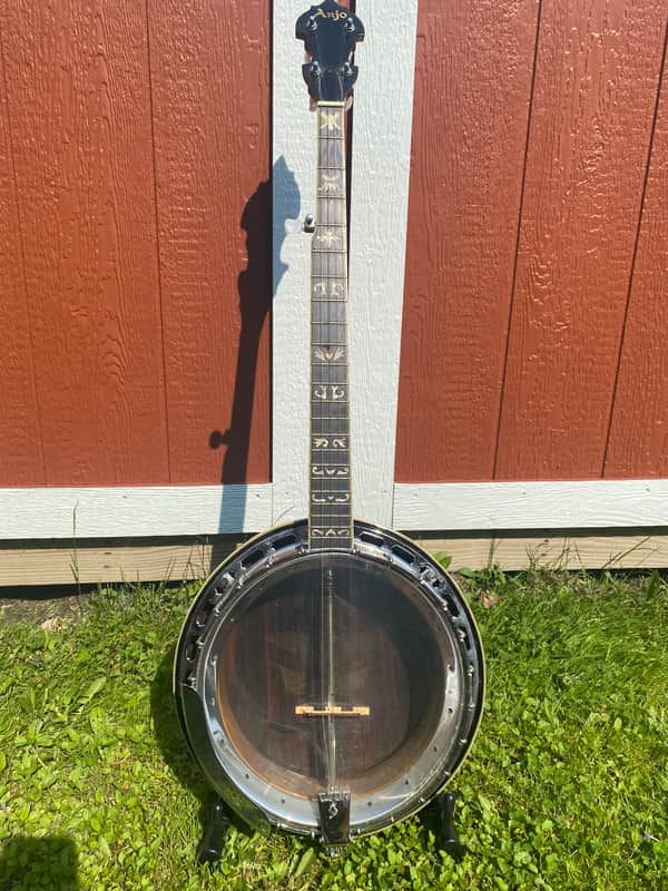 Anjo Top of the line 5 string banjo 1980… ish - Natural image 1