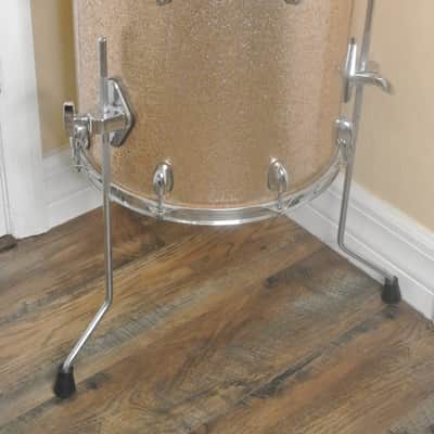 🎵 GRETSCH CATALINA CLUB 14" CHAMPAGNE SPARKLE FLOOR TOM 4 UR DRUM SET! 🎵 RL948 image 5