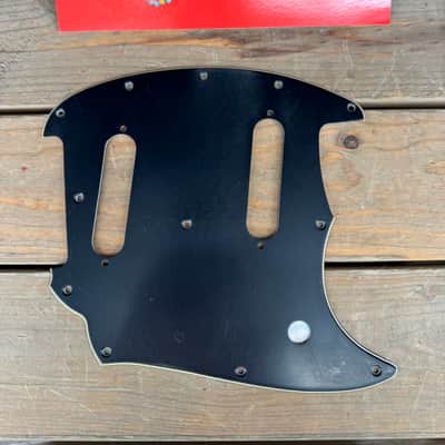 Real Life Relics Mustang Pickguard Aged Black 3 Ply 12 Hole No Slider Switches
