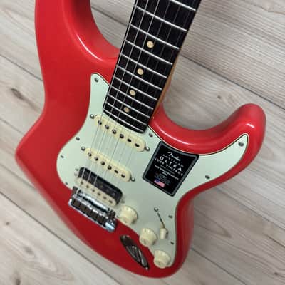 Fender American Ultra Luxe Vintage '60s Stratocaster HSS Electric Guitar, Fiesta Red - #1721 image 4