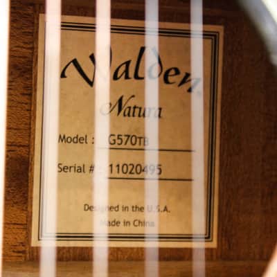 Walden Natura G570TB Acoustic Guitar w/ gig bag image 6