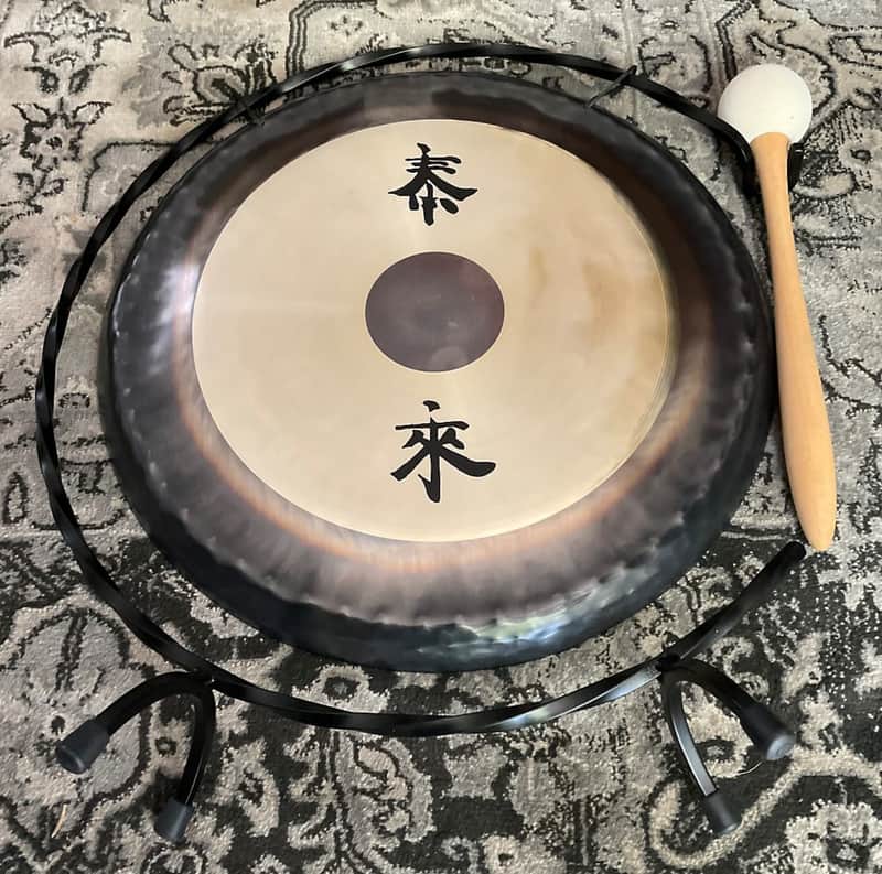 Mint Paiste 13” Deco Gong w/Floor Stand & Mallet image 1