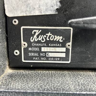 Kustom III Vintage Bass Head 1970's - Black Model: 111-b image 9