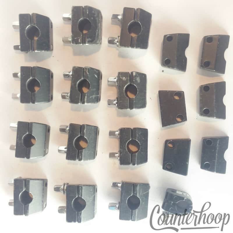 Gibraltar Memory Locks 16x Parts Black Stand/Mount Clamps Brackets 13 w/ T-Rods image 1