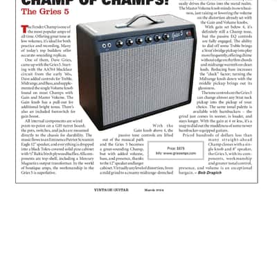 Gries Amplification Gries 5 5w Combo Tube Amp - Free Shipping image 3