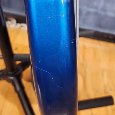 Vintage 1980s Kramer DMZ 5000 Bass Guitar Blue image 11