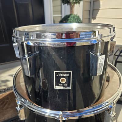 Sonor Phonic 12 inch tom drum 1975 - Black image 1