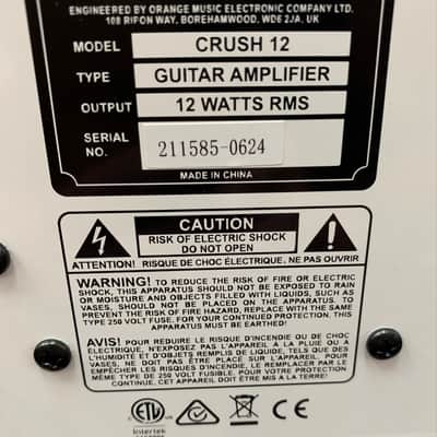 Orange Crush 12 12-Watt 1x6" Guitar Combo 2015 - Present - Orange image 6