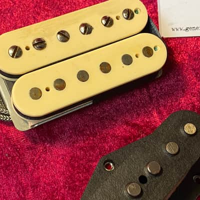 General Vintage Tone  For Telecaster NOS pickup Set PAF / Single Corona wire Old Greens New York Hand wound Scatter Set Aged double cremme image 3