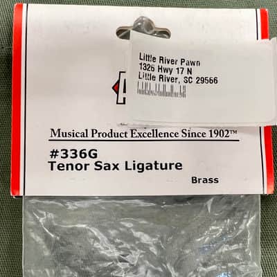 American Plating 336G Tenor Sax Ligature 2010s - Brass-Lacquered image 3