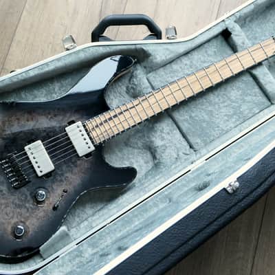 Mayones Regius 6 Galaxy Eye Black Gloss, Pale Moon Ebony Fretboard + Hiscox Case image 2