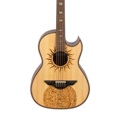 H. Jimenez Colección de Galaxia Mexica Calendar Bajo Quinto with Laser Calendar Design Acoustic +Hardshell Case | Authorized Dealer image 5