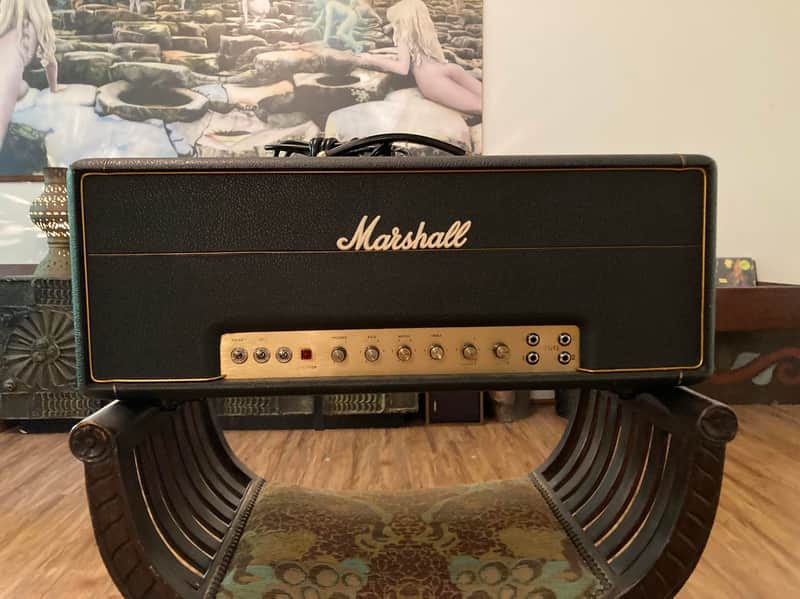 Marshall 100 wt Head Super Lead 1972 - Greenish Black image 1