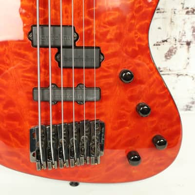 Winfield Thomas Custom 6-String Bass Guitar Quilted Maple / Triple Bartolinis image 4