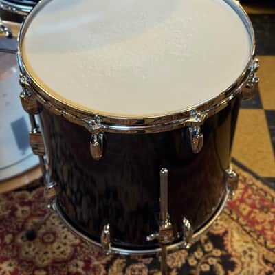 VINTAGE 1980's Gretsch Square Badge Factory Original Drum Set in Gloss Ebony - 16x22, 10x10, 10x12, 11x13, 16x16 image 12